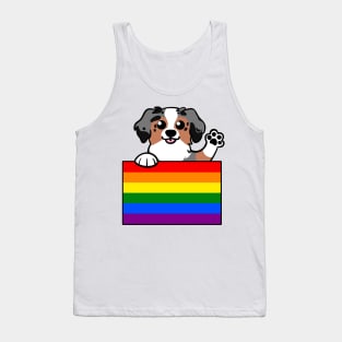 Love is Love Puppy - Blue Merle Aussie v2 Tank Top